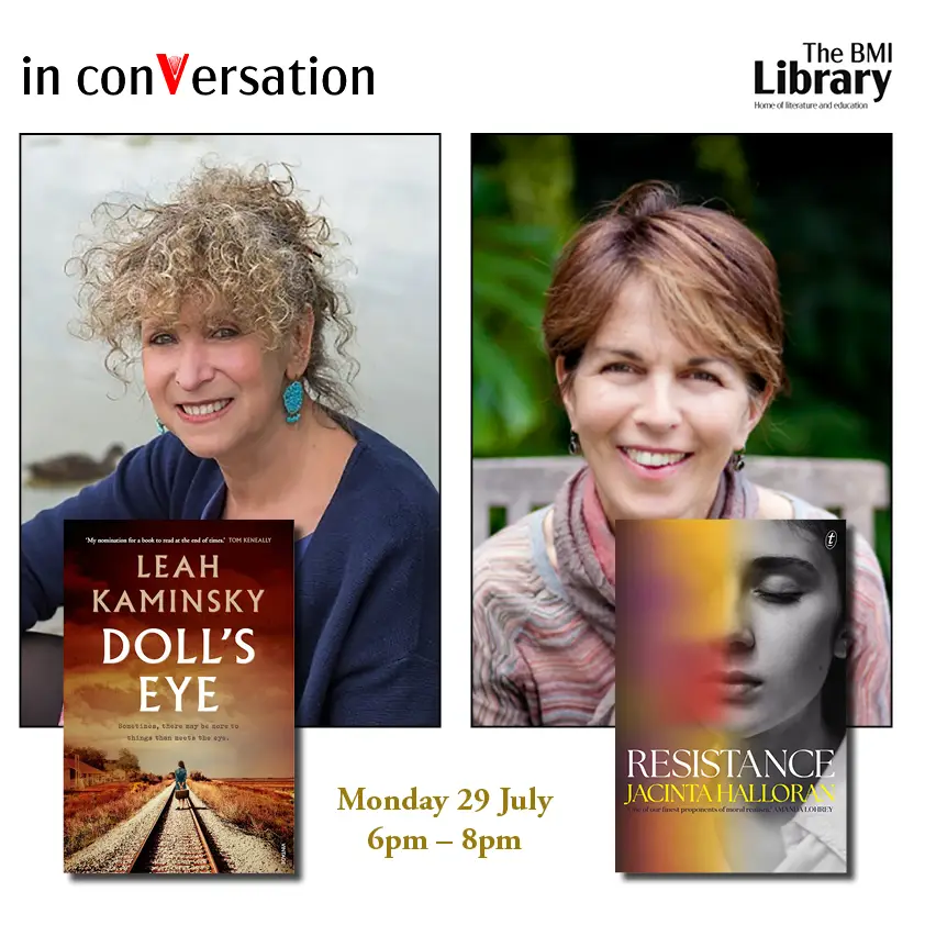 portraits of both authors with book covers